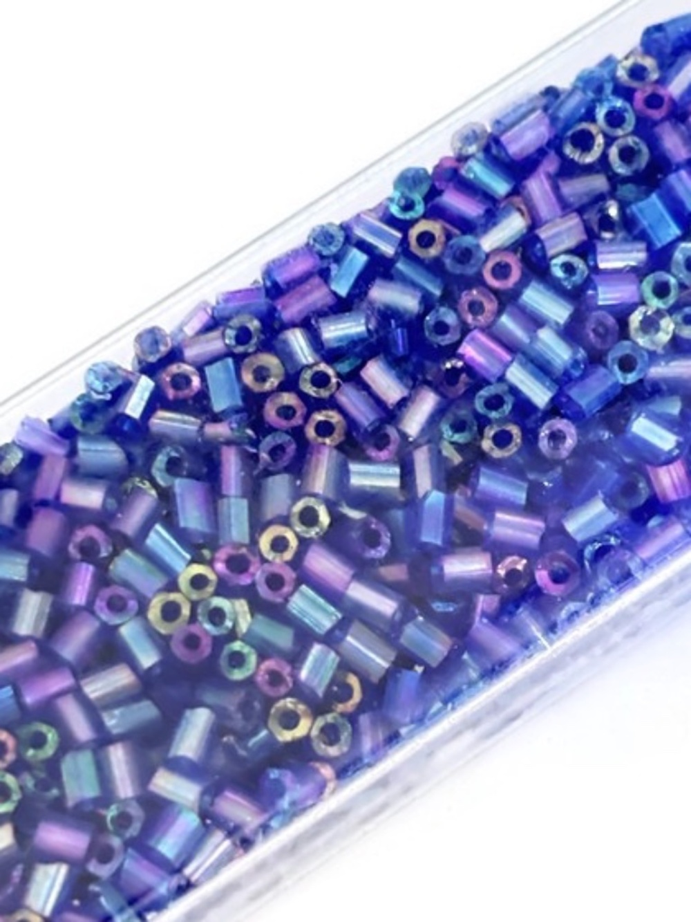 As Low As $2 Tubed 3mm Royal Blue AB Two Cut Seed Beads 11/0 30g